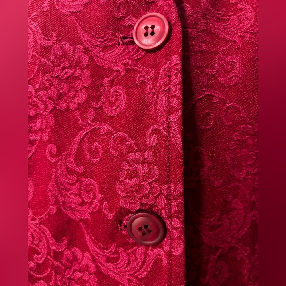 Appleseed’s Red Wine Buttoned Jacket Plus Size 18… - image 3